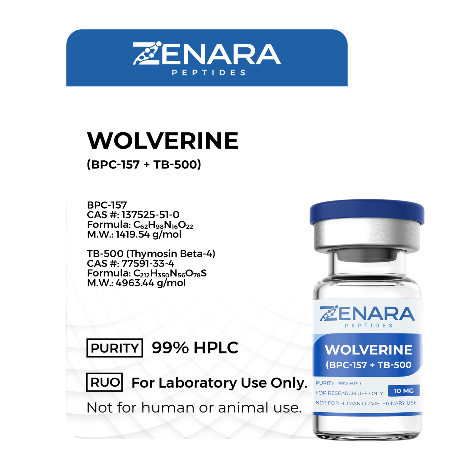 Wolverine (BPC-157 + TB-500) – Zenara Peptides